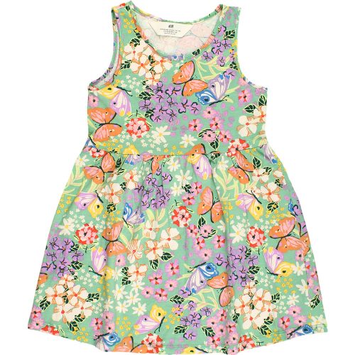 H&M Pillangós-virágos ruha (98-104) kislány