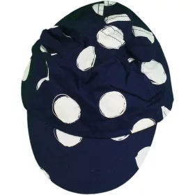 Pöttyös kék sapka (0-6 hó) baba