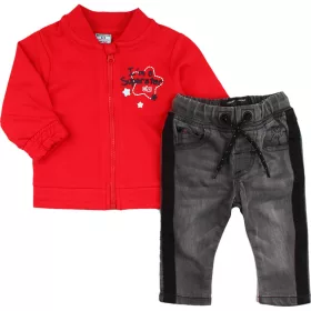 Piros-szürke szett (68-74) baba