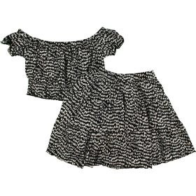 F&F Mintás fekete szett (146) lány