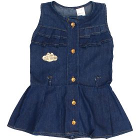 Fodros kék ruha (80-86) baba