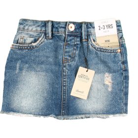 Denim Rézgombos farmerszoknya (98) kislány