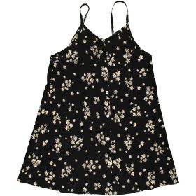 Virágos fekete ruha (134-140) lány