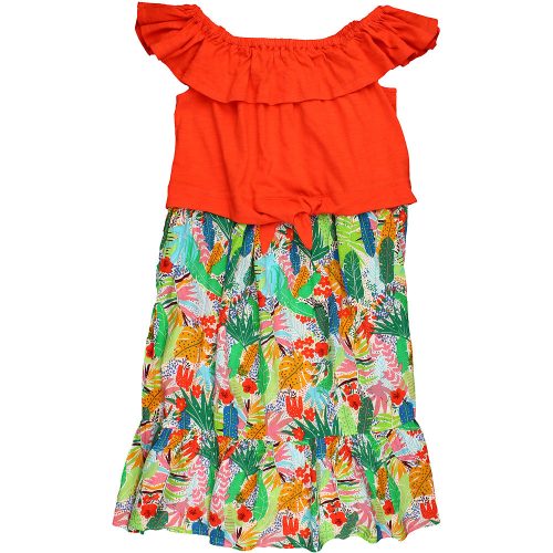 Next Narancs-mintás ruha (152) lány