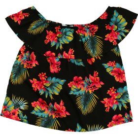 Primark Virágos fekete felső (140) lány