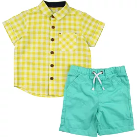 Kockás-türkiz szett (74) baba