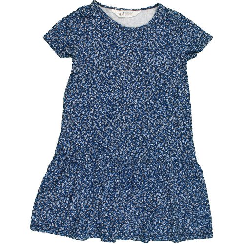 H&M Virágos kék ruha (110-116) kislány