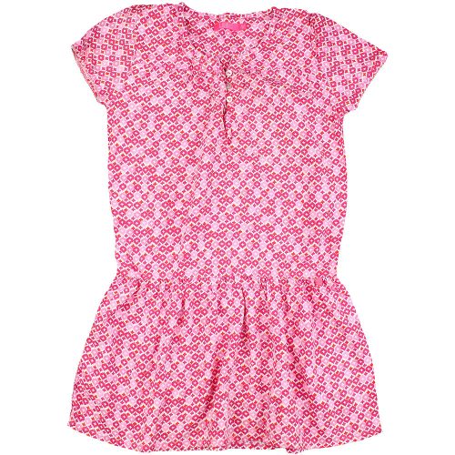 Rózsaszínmintás ruha (110-116) kislány