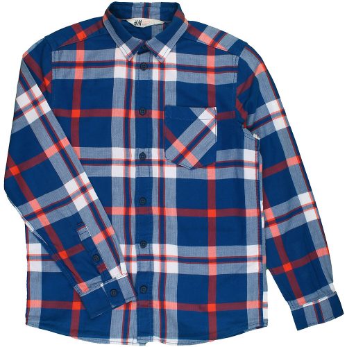 H&M Kockás kék ing (146) fiú