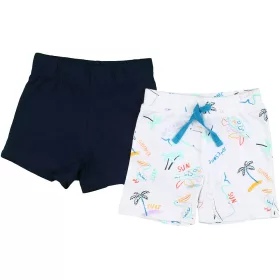 Mintás-kék rövidnadrág szett (68) baba