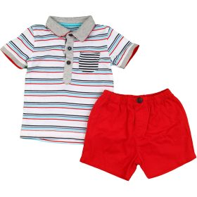 Csíkos-piros szett (68) baba