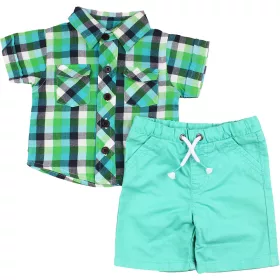 Kockás-türkiz szett (62) baba