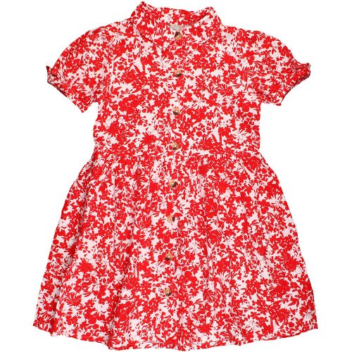 TU Pirosvirágos ruha (122) kislány