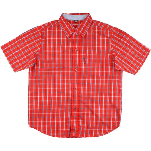 Kockás piros ing (140) fiú