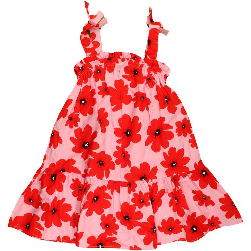 F&F Pirosvirágos ruha (128) kislány