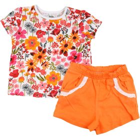 Virágos-narancs szett (68) baba