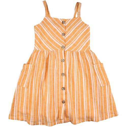 Primark Csíkos mustár ruha (110) kislány