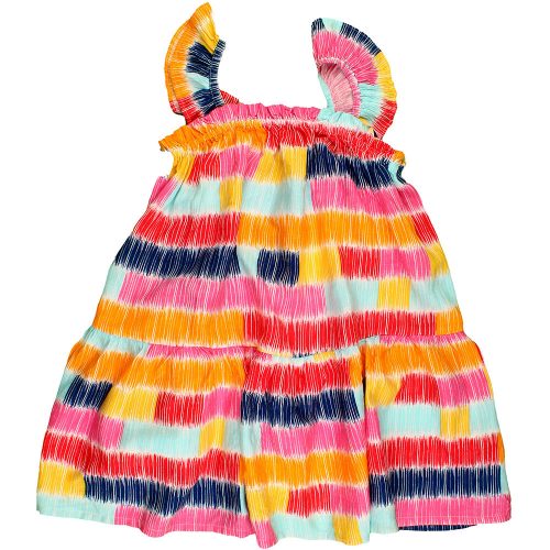 TU Színes vászon ruha (98-104) kislány