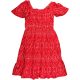 F&F Hímzett piros ruha (140) lány