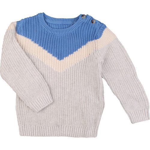 Marks&Spencer Kék-szürke pulóver (92) kisfiú