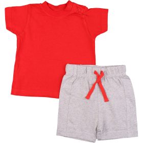 Nutmeg Piros-szürke szett (62) baba