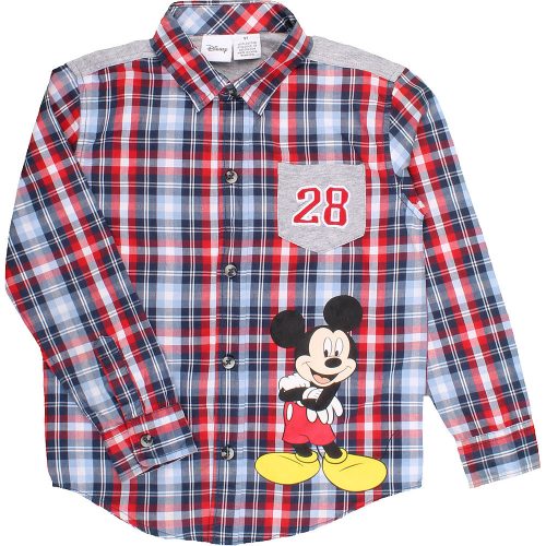 Disney Mickey kockás ing (110) kisfiú