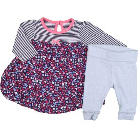 Virágos-kék szett (56) baba