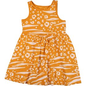 F&F Mintás mustár ruha (104) kislány