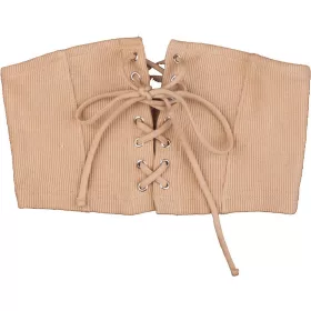 Fűzős bézs top (XS)  női