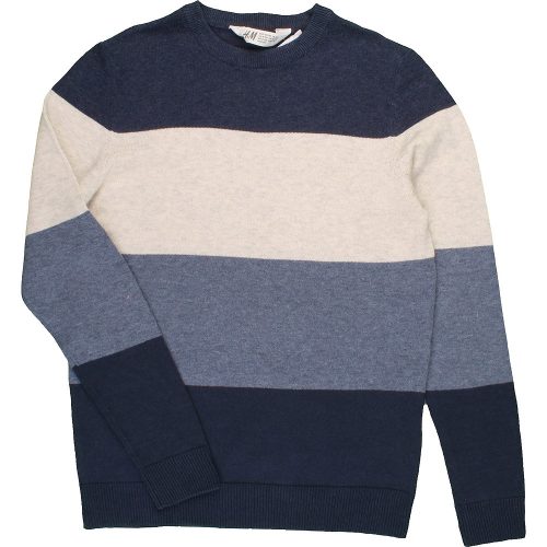 H&M Kék pulóver (134-140) fiú