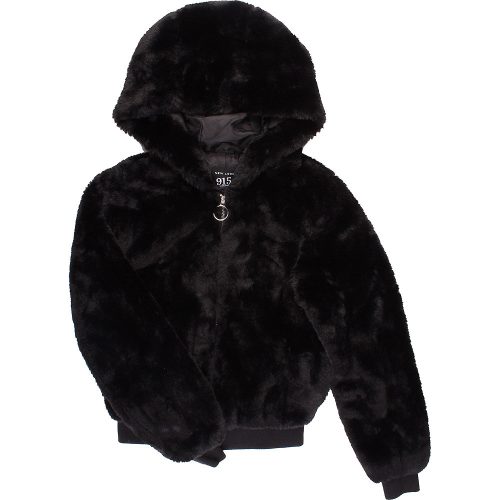 New Look Fekete prémes kabát (146) lány