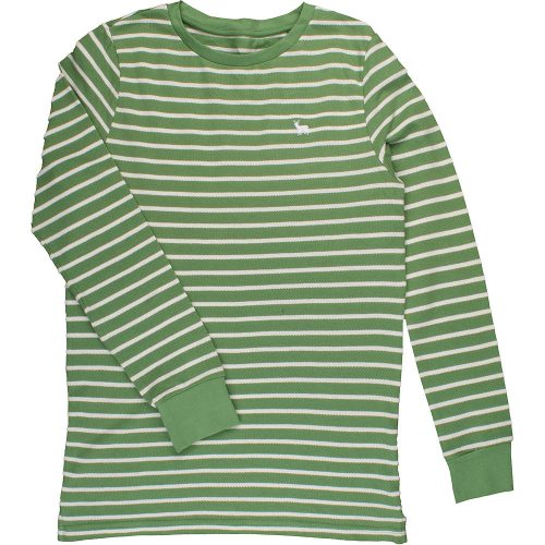 Csíkos zöld pulóver (146) fiú