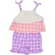Pep&Co Kockás-virágos playsuit (122-128) kislány