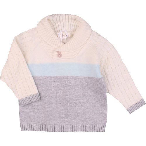 Bézs-szürke pulóver (68) baba
