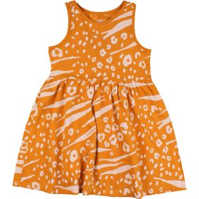 F&F Mintás mustár ruha (98) kislány