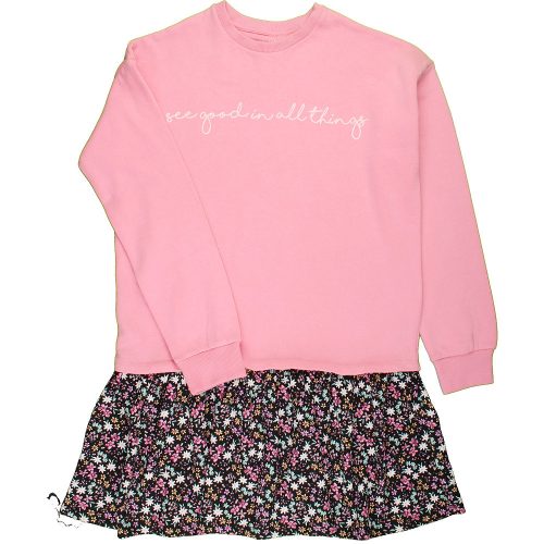 F&F Rózsaszín-virágos ruha (158) tini lány