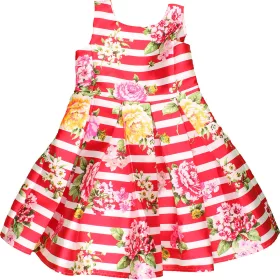 Monsoon Virágos-csíkos ruha (98) kislány