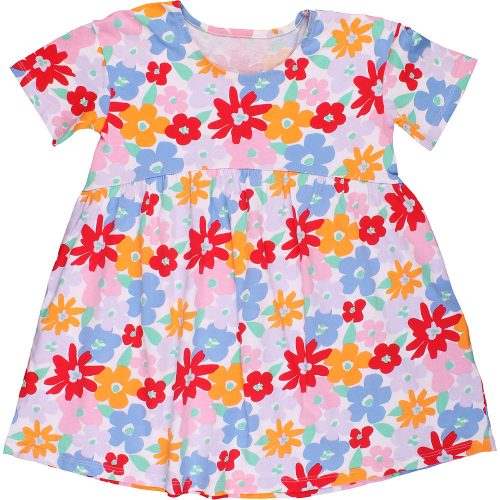 Színesvirágos ruha (110) kislány