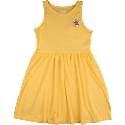 F&F Virágos sárga ruha (122) kislány