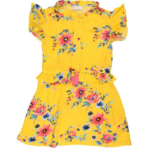 Matalan Virágos sárga ruha (122) kislány