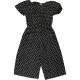 F&F Pöttyös fekete jumpsuit (128) kislány