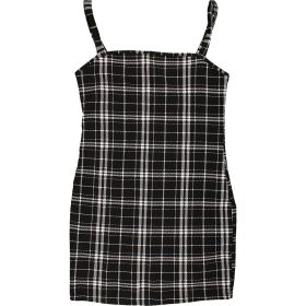 Kockás fekete ruha (158) tini lány