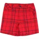 Kockás piros rövidnadrág (110) kisfiú