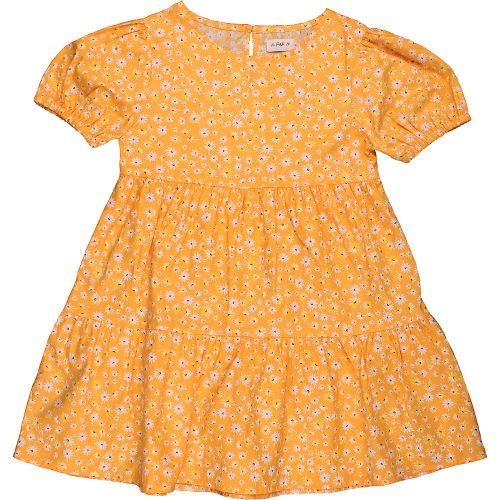 F&F Virágos sárga ruha (116) kislány