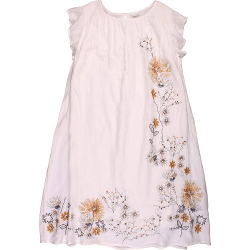 Next Hímzett törtfehér ruha (164) tini lány