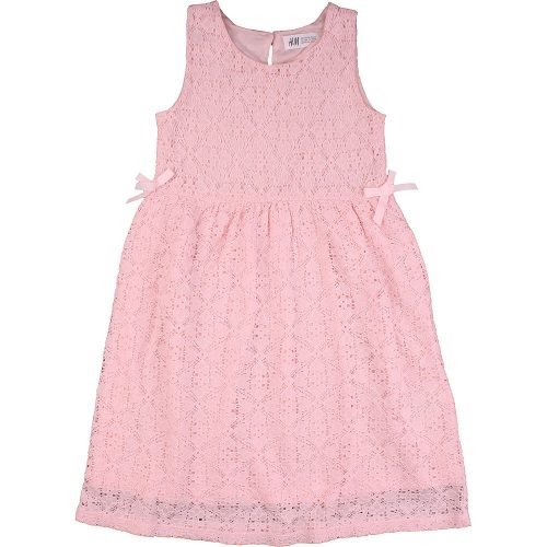 H&M Rózsaszín csipke ruha (110-116) kislány