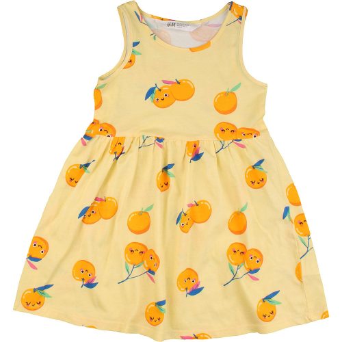 H&M Gyümölcsös sárga ruha (98-104) kislány