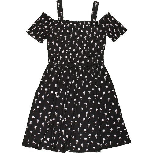 H&M Pálmafás fekete ruha (158-164) tini lány