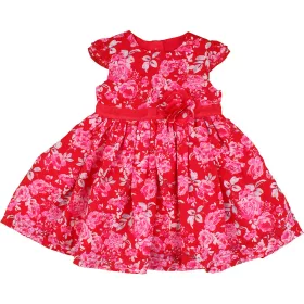 George Virágos piros ruha (62) baba