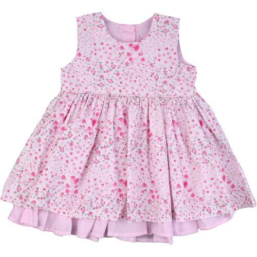 Matalan Rózsaszín virágos ruha (74-80) baba